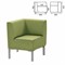 Кресло мягкое угловое "Хост" М-43, 620х620х780 мм, без подлокотников, экокожа, светло-зеленое - фото 13126533