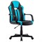 Кресло компьютерное BRABIX "Stripe GM-202", экокожа, черное/голубое, 532509 - фото 13127057