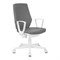 Кресло CH-W545, с подлокотниками, пластик белый, ткань, серое, 1409522 - фото 13127477