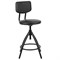 Стул кресло кассира, ресепшен РС61/Д, на винте, без подлокотников, кожзам, черное - фото 13127930