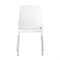 Стул для столовых, кафе, дома SHT-S75, серебристый металлический каркас, пластик белый - фото 13127944