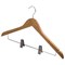 Вешалки-плечики, размер 48-50, КОМПЛЕКТ 3 шт., деревянная, клипсы для брюк, цвет сосна, BRABIX "Стандарт", 601170 - фото 13128871
