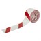 Лента оградительная сигнальная красно-белая, 75 мм х 200 м, BRAUBERG "Грандмастер", полиэтилен, 604892 - фото 13129654