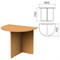 Стол приставной к столу для переговоров (640110) "Монолит", 900х700х750 мм, бук бавария, ПМ19.1 - фото 13133126