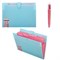 Папка-органайзер на кнопке 12 отделений, BRAUBERG "Extra", А4, голубая с розовым, 271932 - фото 13146660
