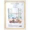 Рамка 21х30 см небьющаяся, багет 20 мм, пластик, BRAUBERG "HIT3", белая с двойной позолотой, 391381 - фото 13290337