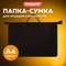 Папка на молнии с ручками ПИФАГОР, А4, 1 отделение, пластик, 55 мм, черная, 228236 - фото 13292861