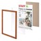 Рамка 21х30 см со стеклом, КОМПЛЕКТ 3 штуки, багет 17 мм, дерево, STAFF "Classic", темно-коричневая, 391390 - фото 13337449