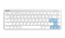 Клавиатура беспроводная Dareu EK868 White-Blue (белый/голубой), подключение: проводное+Bluetooth, свитчи: ультратонкие Kailh-Dareu Brown (tactile) - фото 13365152
