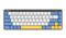 Клавиатура беспроводная Dareu EK868 White-Blue-Yellow (белый/синий/желтый), подключение: проводное+Bluetooth, свитчи: ультратонкие Kailh-Dareu Brown (tactile) - фото 13365157