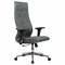 Кресло офисное МЕТТА "L1m 42/2D", хром, 2D-подлокотники, сиденье и спинка мягкие, велюр, темно-серое - фото 13394897