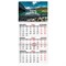 Календарь квартальный 2025г, 1 блок 1 гребень бегунок, офсет, BRAUBERG, Озеро в горах, 116114 - фото 13529901