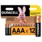 Батарейки КОМПЛЕКТ 12 шт., DURACELL Basic ОРИГИНАЛ, AAA (LR03, 24А), алкалиновые, мизинчиковые - фото 13562676