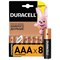 Батарейки КОМПЛЕКТ 8 шт., DURACELL Basic ОРИГИНАЛ, AAA (LR03, 24А), алкалиновые, мизинчиковые, C0037387 - фото 13562704