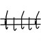 Вешалка настенная "Стандарт 2/5", 220х475х95 мм, 5 крючков, металл, черная - фото 13583534