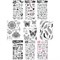 Наклейки-тату переводные АССОРТИ, Ч/Б, 11х20 см, PY - фото 13583757