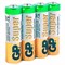 Батарейки КОМПЛЕКТ 4 шт., GP Super G-Tech, AA (LR06, 15 А), алкалиновые, пальчиковые, в пленке, 15AA21, 15ARS-2SB4 - фото 13613385