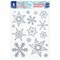 Наклейка для окон двусторонняя МНОГОРАЗОВАЯ 30х38 см "Снежинки", глиттер, серебро, ЗОЛОТАЯ СКАЗКА, 591191 - фото 13644574