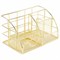 Органайзер для косметики и мелочей металлический 5 секций, MONTE VITA (МОНТЕ ВИТА), 140х220х127 мм, золото, 272477 - фото 13649966