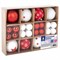 Шары ёлочные НАБОР 40 шт., 8 см/4 см, "Red&White", красные/белые, пластик, ЗОЛОТАЯ СКАЗКА, 592167 - фото 13672893