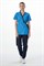 Костюм женский Симпл-001 (тк.Смесовая,120) MedLine, т.синий/ярко-голубой - фото 13699325
