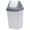 Ведро мусорное с КРЫШКОЙ (качающейся) 15 литров, "СВИНГ", 47х27х23 см, серое, IDEA, М 2462 - фото 13707128