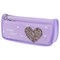 Пенал мягкий ЮНЛАНДИЯ, 2 отделения, полиэстер, "Heart", фиолетовый, 21х6х9 см, 270259 - фото 13744666