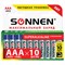 Батарейки КОМПЛЕКТ 10 шт., SONNEN Super Alkaline, AAA (LR03, 24А), алкалиновые, мизинчиковые, короб, 454232 - фото 13747217