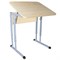 Стол-парта 1-местный, регулируемый угол, "Умник", 600х500х520-640 мм, рост 2-4, серый каркас, ЛДСП клён - фото 13748332