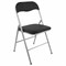 Стул складной BRABIX "Golf CF-007", серебристый каркас, кожзам чёрный, 532891 - фото 13748373