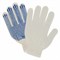 Перчатки хлопчатобумажные эконом, КОМПЛЕКТ 100 пар, 10 класс, 26-28 г, 83 текс, С ПВХ, LAIMA ЭКОНОМ, БЕЛЫЕ, 608680 - фото 13749145