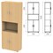 Шкаф полузакрытый "Канц", 700х350х1830 мм, цвет бук невский (КОМПЛЕКТ) - фото 13750646