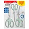 Ножницы BRAUBERG "CLASSIC PRO" 3 шт. (155, 185, 210 мм), мятные ручки, ВЫГОДНАЯ УПАКОВКА, 272979 - фото 13764342