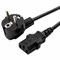 Кабель питания 1,8 м, CABLEXPERT, Schuko-C13, 3x0,5 мм2, 6 A, с заземлением, черный, PC-186 - фото 14225441