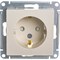 Розетка Systeme Electric Бежевый с заземлением со шторками, 16А - фото 14716035