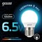 Светодиодная лампа GAUSS LED Globe E27, 6.5W, 150-265 В, 4100K - фото 14808056