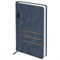 Ежедневник недатированный А5 138х213 мм, BRAUBERG "Slot", под кожу, держатель для ручки, 160 листов, синий, 116607 - фото 14916060