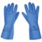 Перчатки нитриловые SCAFFA "Практик", хлопчатобумажное напыление, КЩС-1, размер 10, XL (очень большой), синие, 00-01017723 - фото 14931736