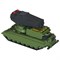 Военная машина игрушечная БМП "НП-01" с ракетной установкой, пластик, 21,5x11x12см, НОРДПЛАСТ, 1505 - фото 14955056