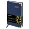 Ежедневник датированный 2026, А5, 138x213 мм, BRAUBERG "Senator", под кожу, синий, 117091 - фото 14988555