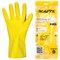 Перчатки латексные SCAFFA "Луч", КЩС-2, хлопчатобумажное напыление, размер 9, L (большой), желтые, 00-01017718 - фото 14992632