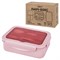 Ланч-бокс контейнер, 2 секции, 3+1 отделения, 1,4 л, ложка, вилка, 7х21х14 см, розовый, JOYLUX (ДЖОЙЛЮКС), 609348 - фото 15025239