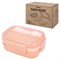 Ланч-бокс контейнер, 3 секции, 8 отделений, 1,9 л, ложка, вилка, нож, 10х21х14 см, персиковый, JOYLUX (ДЖОЙЛЮКС), 609351 - фото 15025240
