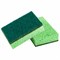 Губки для посуды 110х70х20 мм, ЦЕЛЛЮЛОЗНЫЕ + АБРАЗИВ, КОМПЛЕКТ 2 штуки, зеленые/зеленый абразив, LAIMA, 700258 - фото 15039615