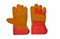Перчатки спилковые комбинированные желтые с красным - фото 15041069