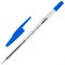 Ручка шариковая STAFF "Basic BP-66 CLASSIC", СИНЯЯ, корпус прозрачный, узел 1 мм, линия письма 0,5 мм, 144455 - фото 15047442