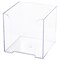 Подставка для бумажного блока BRAUBERG CLASSIC пластиковая, 90х90х90 мм, прозрачная, 238092 - фото 15055748