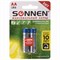 Батарейки КОМПЛЕКТ 2 шт., SONNEN Super Alkaline, АА(LR6,15А), алкалиновые, пальчиковые, в блистере, 451093 - фото 15057871