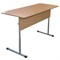 Стол-парта 2-местный регулируемый "Бюджет", 1200х500х520-640 мм, рост 2-4, серый каркас, ЛДСП бук - фото 15058475