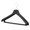 Вешалка-плечики, размер 48-50, пластик, анатомическая, перекладина, крючки для бретелей, черный, С024/С044 - фото 15058925